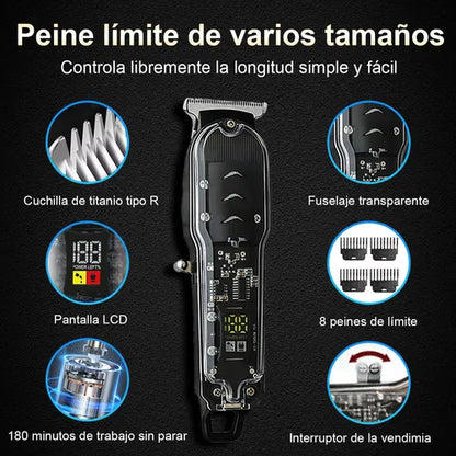 Maquina de afeitar profesional recargable impermeable