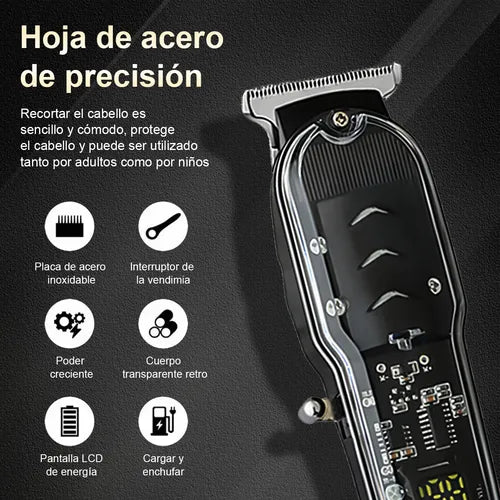 Maquina de afeitar profesional recargable impermeable